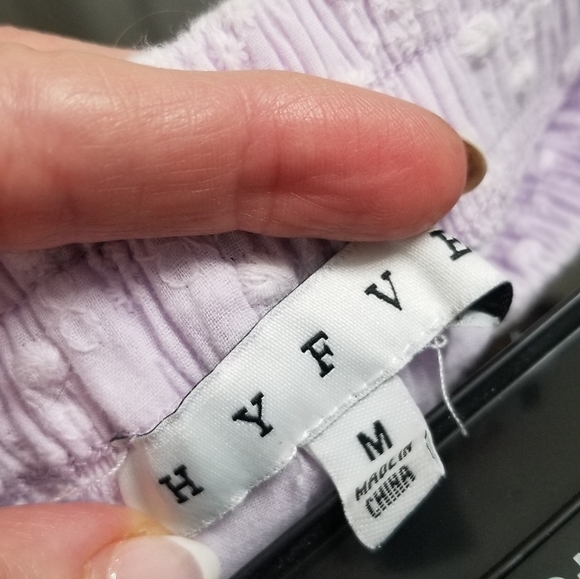 Lavender ruffle boxer lounge shorts elastic waist - Picture 4 of 4